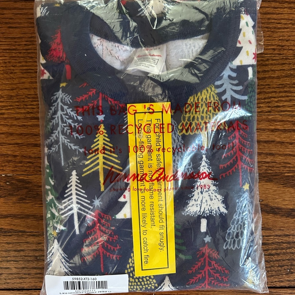NWT Hanna Andersson Twinkly Trees Holiday Pajamas